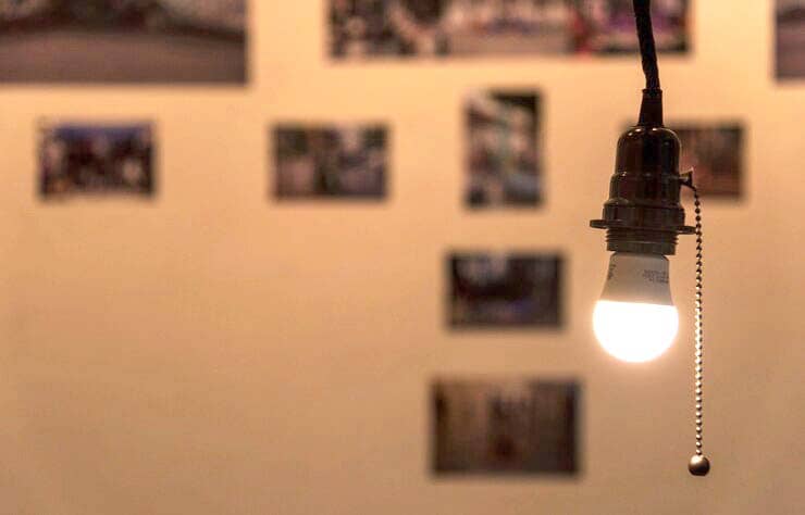 Switching LED light bulbs reduces room heat.