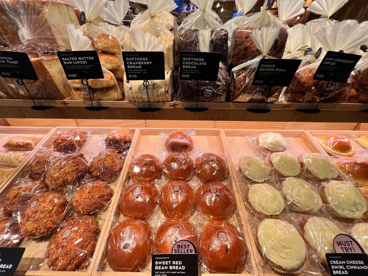 FRESH breads at Paris Baguette.