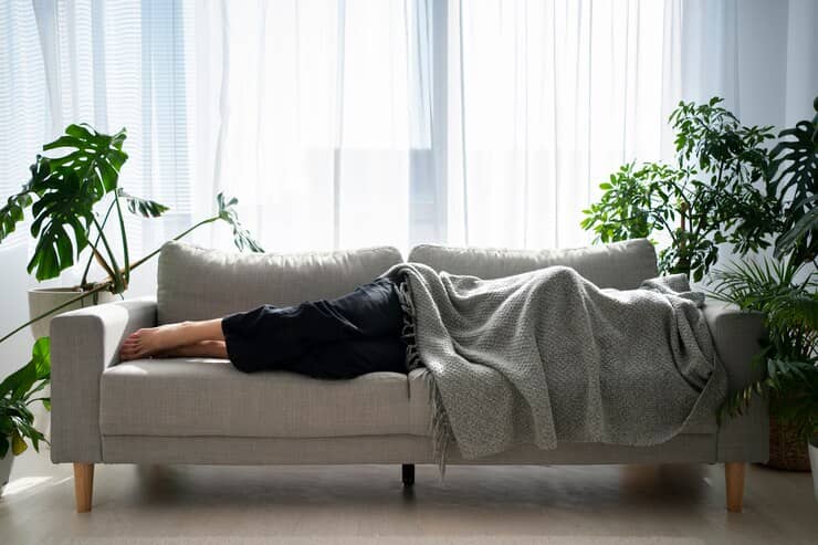 Spend a few minutes in your chosen space to reconnect with yourself after a tiring day.