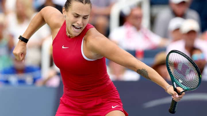 Aryna Sabalenka flaunts her might, booking a 6-3, 6-4 win over Anna Blinkova in the second round of the women’s singles event of the Madrid Open.