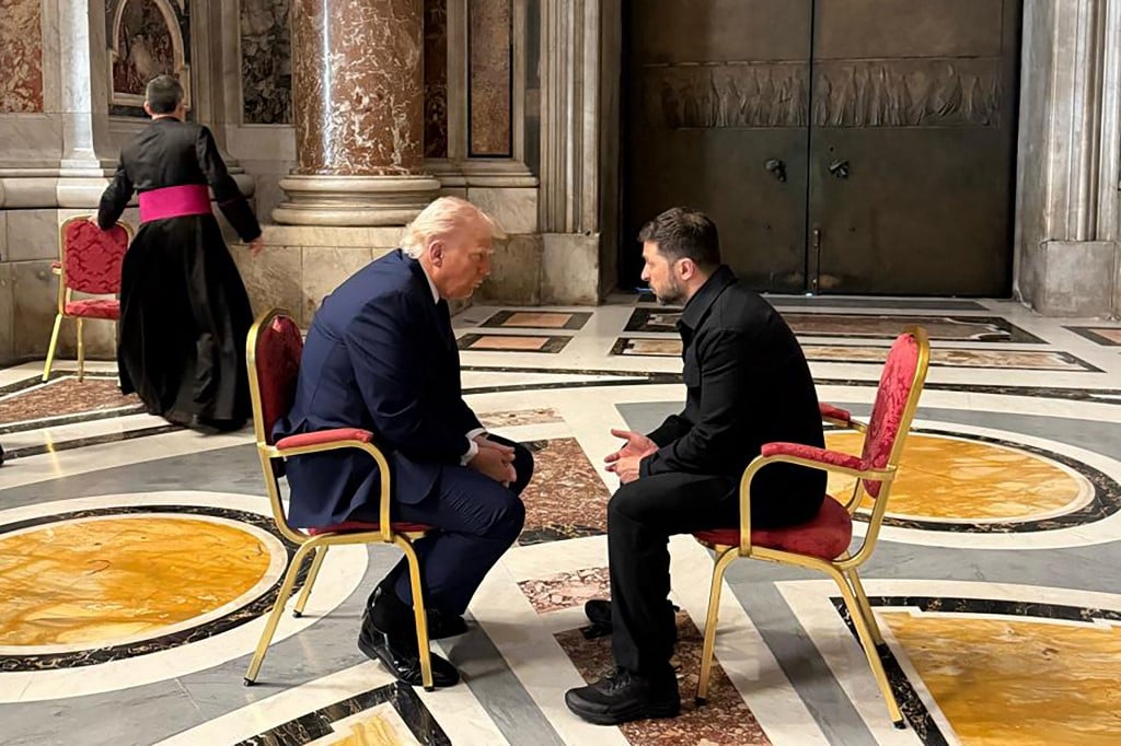 Trump, Zelensky meet on sidelines of pope's funeral