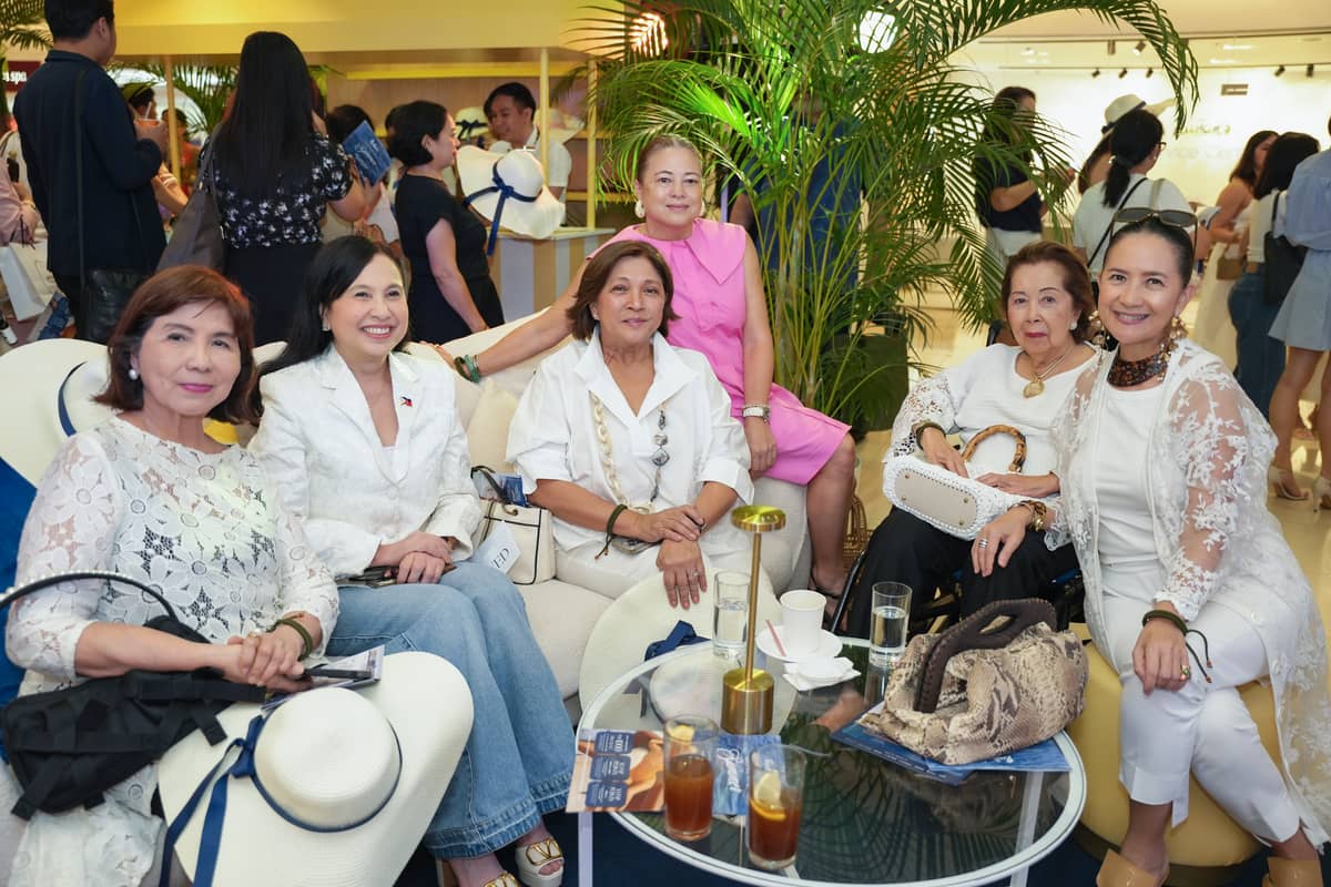 (From left) Millet Martinez Mananquil; DTI Secretary Cristina Roque; Maricris Brias; Bambina Wise-Olivares; Former Philippine Ambassador to Spain Isabel Caro-Wilson; and Mia Borromeo.