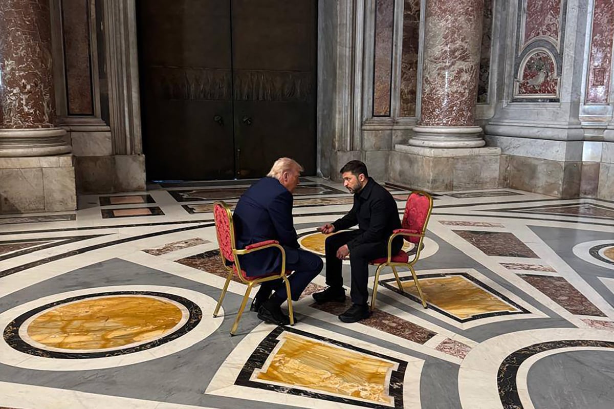 Trump, Zelensky meet on sidelines of pope’s funeral