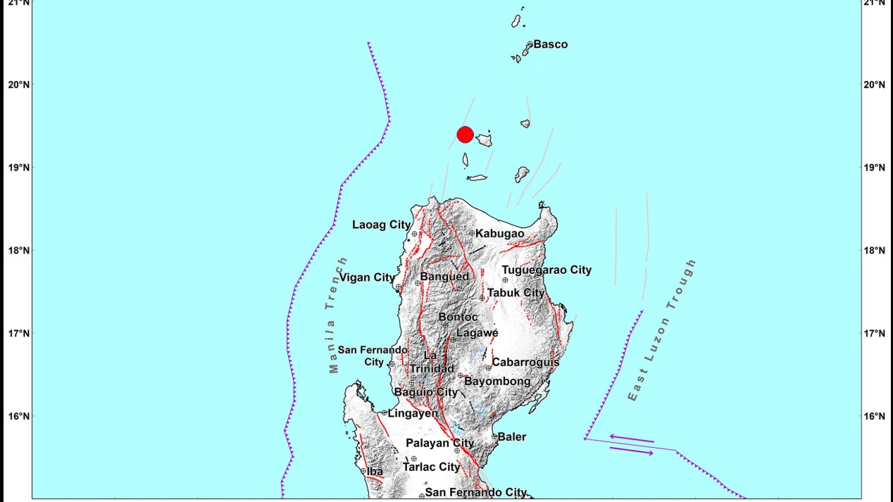 Three successive earthquakes jolt Dalupiri Island in Calayan, Cagayan