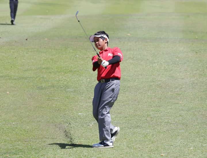 RYUJI Suzuki displays nerves of steel to card a 77 and inch closer to the 11-14 division title of the ICTSI Splendido Taal Junior PGT Championship in Laurel, Batangas.