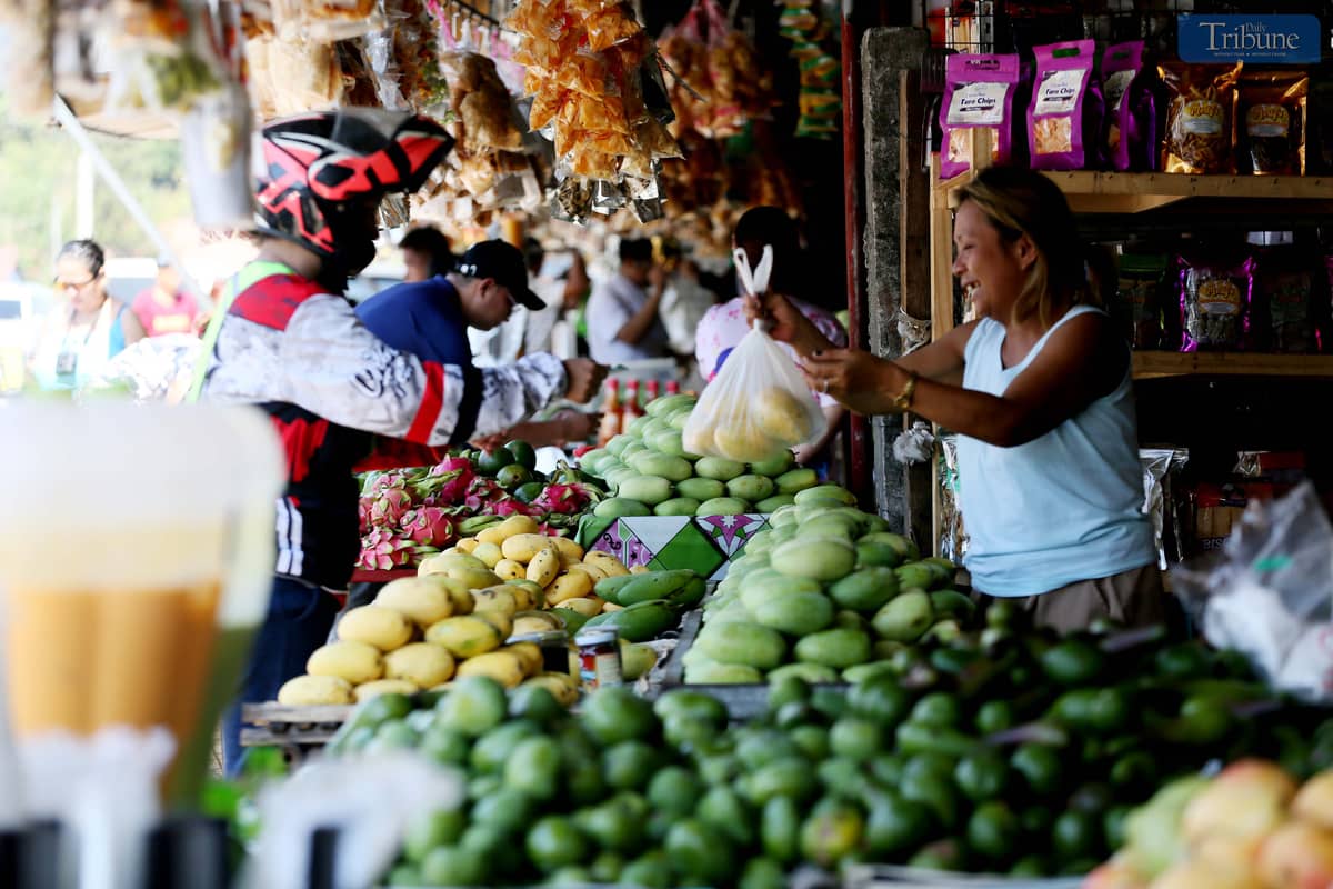 Local tourists are seen purchasing mangoes at the lowest prices along Mango Highway in San Narciso, Zambales, on Sunday, 27 April 2025.