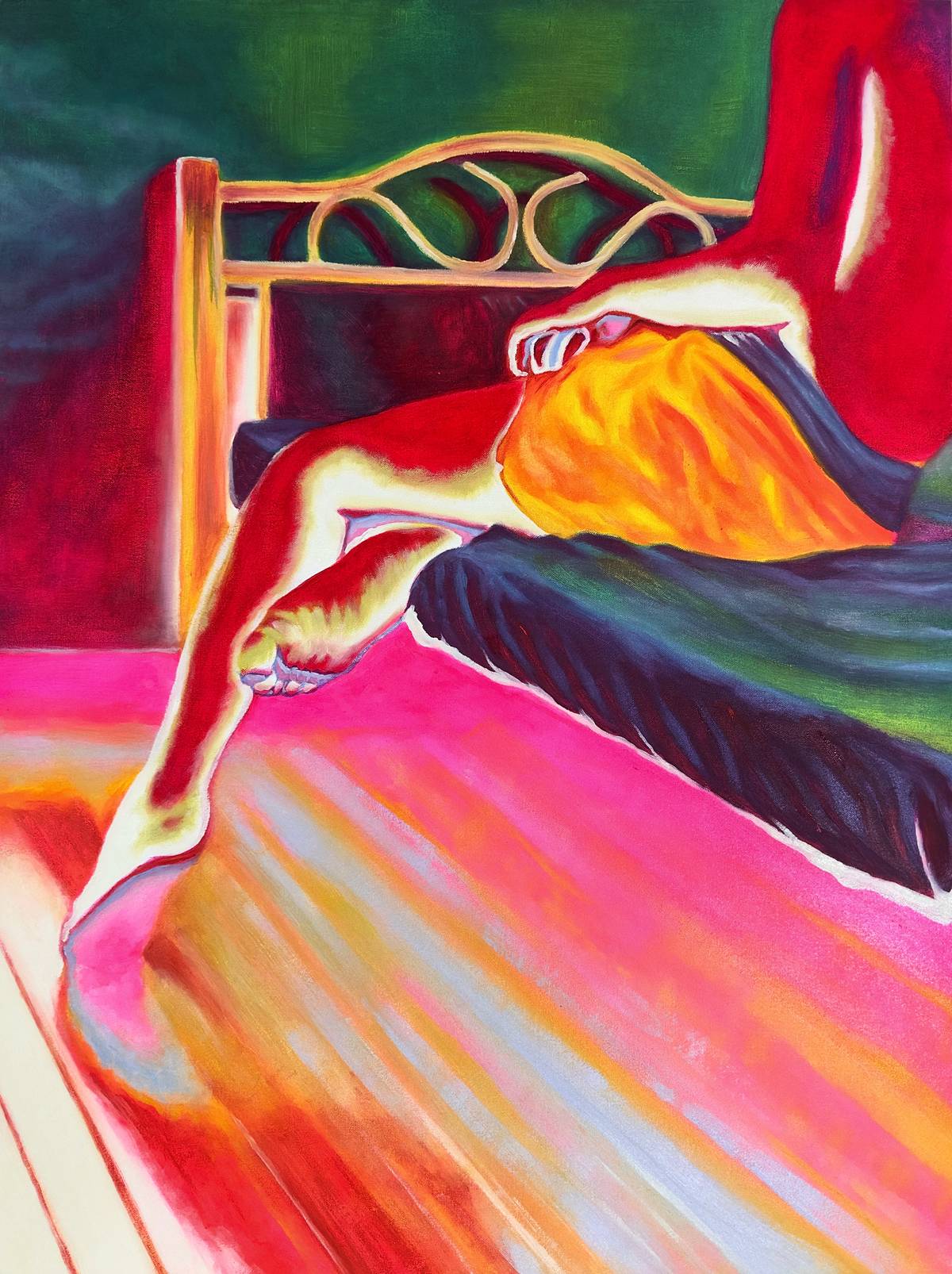 Jehu Sabado’s ‘Lingering Sheets’ (27 by 36 inches).