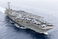 U.S. warplane falls from carrier into sea