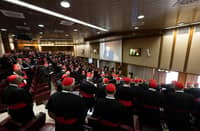 Cardinals present in Rome meet for the General Congregation on 30 April 2025.