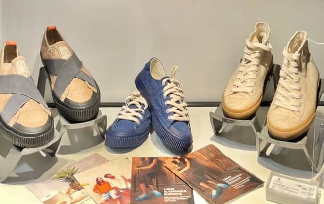Shoes on display.
