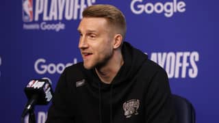Head Coach Tuomas Iisalo of the Memphis Grizzlies talks to the media before the game against the Oklahoma City Thunder during Round 1 Game 4 of the 2025 NBA Playoffs on April 26, 2025 at FedExForum in Memphis, Tennessee.