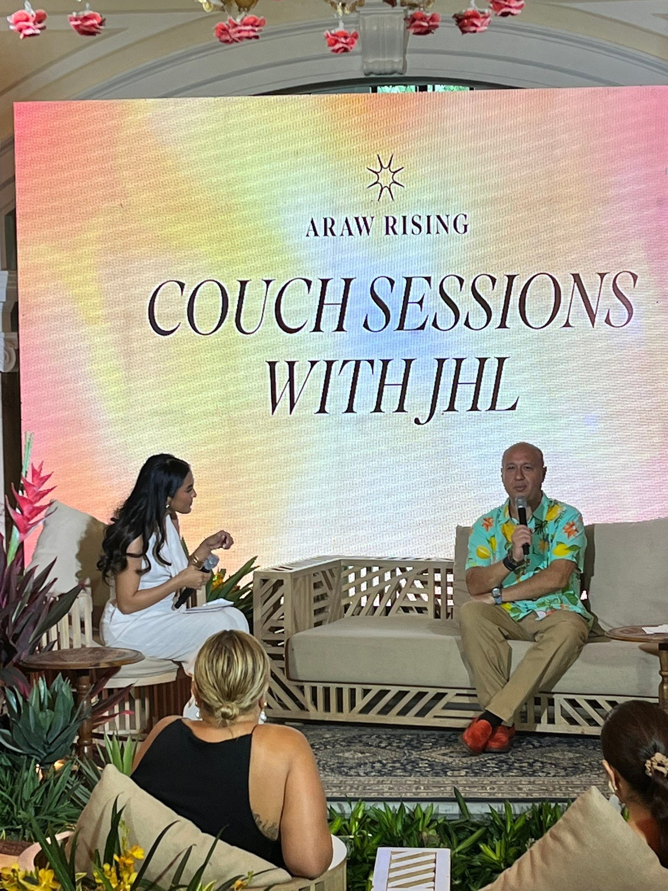 Jean Henri Lhuillier, the “chief enlighter” and CEO of Araw Hospitality Group, answers questions from the media during the unveiling of ‘Araw Aruga’ at the Palacio De Memoria in Paranaque City on Saturday.