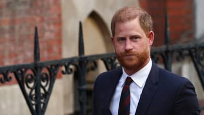 Britain's Prince Harry, Duke of Sussex, departs the Royal Courts of Justice, Britain's High Court, in central London, on 9 April 2025, following the second day of his appeal hearing over the downgrading of his personal security during visits in Britain. Prince Harry's lawyer outlined in court threats made against him, including calls for his murder, as King Charles's youngest son appealed on April 8, 2025 against an "unjustified" decision to restrict his police protection in the UK.