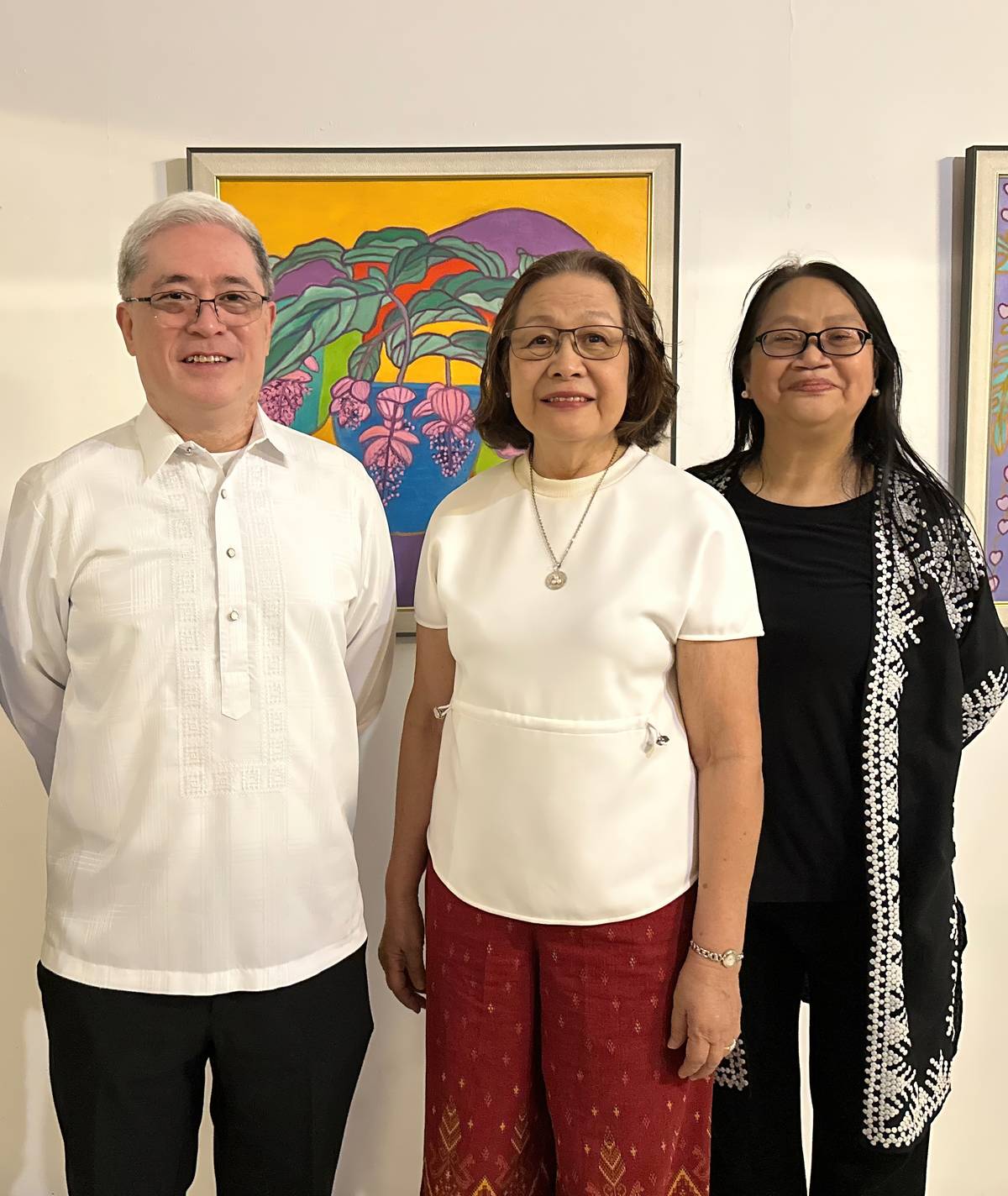 Ateneo de Davao University president Fr. Karel San Juan, Davao Museum Foundation president Judy Ann Prantilla and Pam Castrillo.