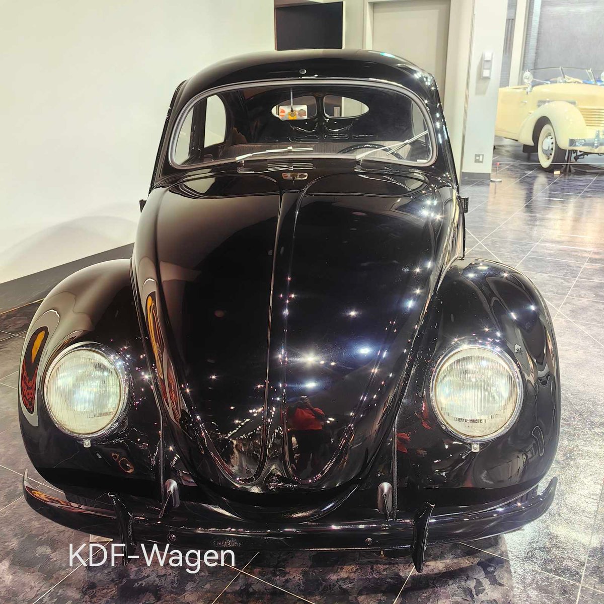 The KdF-Wagen — the early blueprint that eventually became the beloved Volkswagen Beetle.