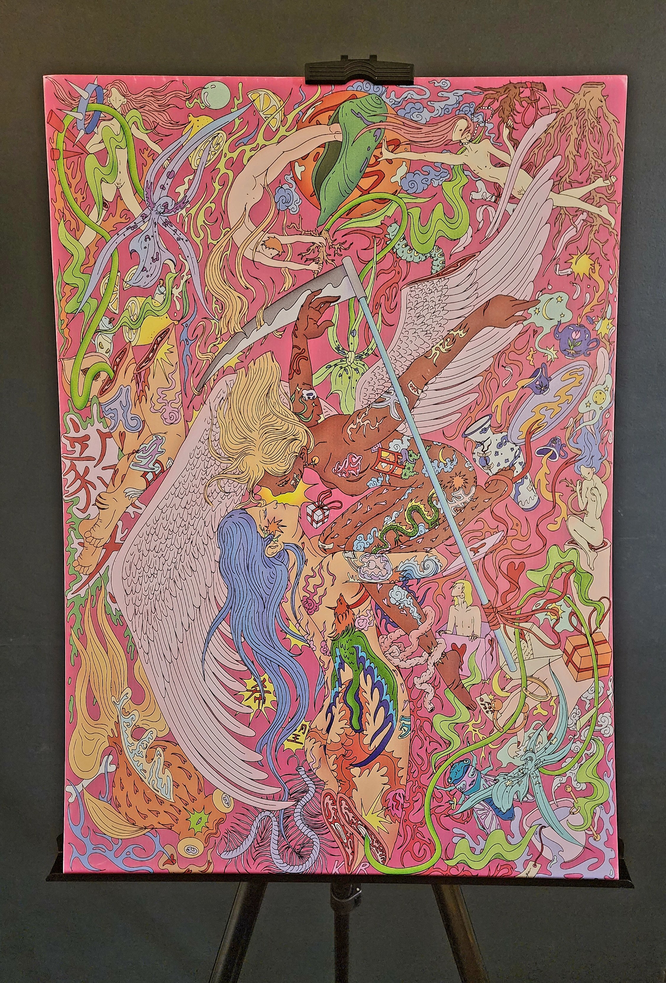 ‘Oh, For the Love of Women!’ (42 by 59.4 centimeters, digital illustration, 2024) by Kerru of Singapore.