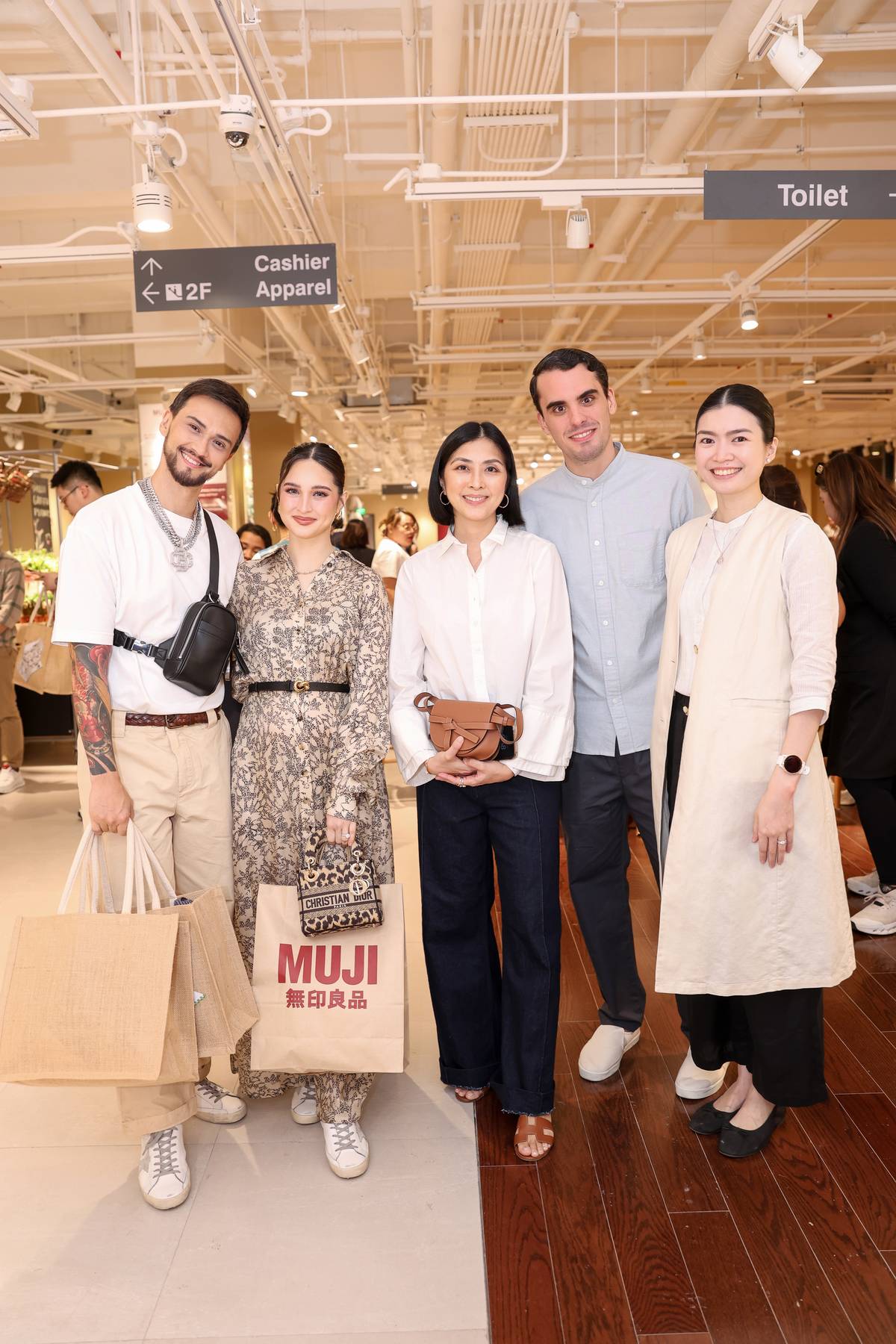 Billy Crawford, Coleen Garcia Crawford, SSI head of Marketing Communications Ina Arabia-Garcia, Javi Martinez, and MUJI Philippines marketing manager Cristina Dagdag.