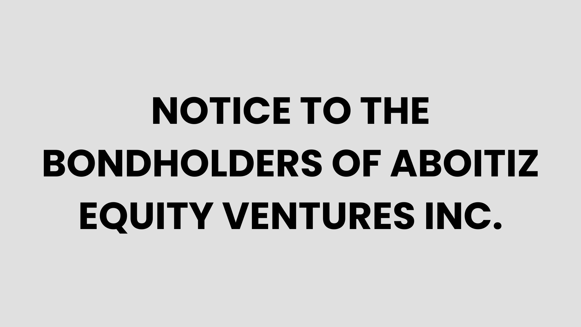 Aboitiz Equity Notice
