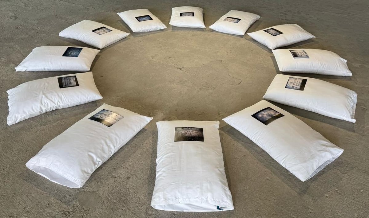 Ringo Bunoan, ‘In the same breath,’  2003, Photographs, pillow (12 pieces), dimensions. The work is a personal memorial to her mother, and a reflection on the universal themes of death, memory and communal passing.