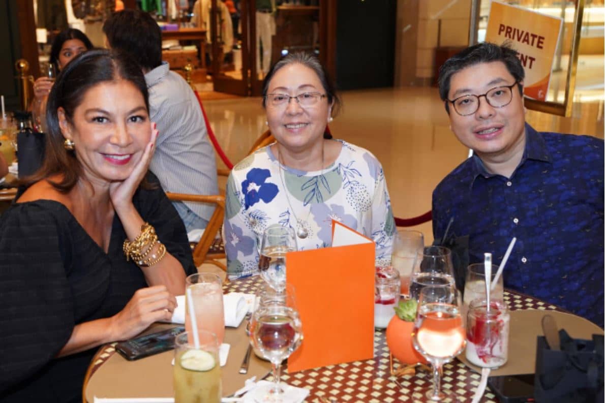 Tania Fricke Lichauco, Susie Fong and Miguel Fong.