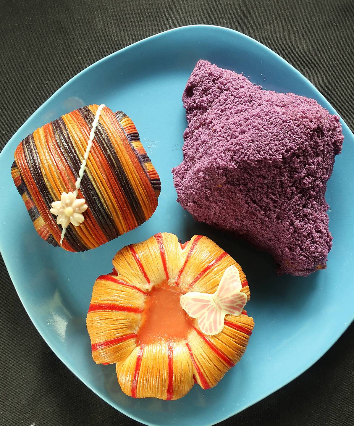 Bakers’ Champ’s Mother’s Day specials (from top left) Lemon Blueberry Croissant, Ube Mascarpone Croissant and Guava Cheese Cake Croissant.