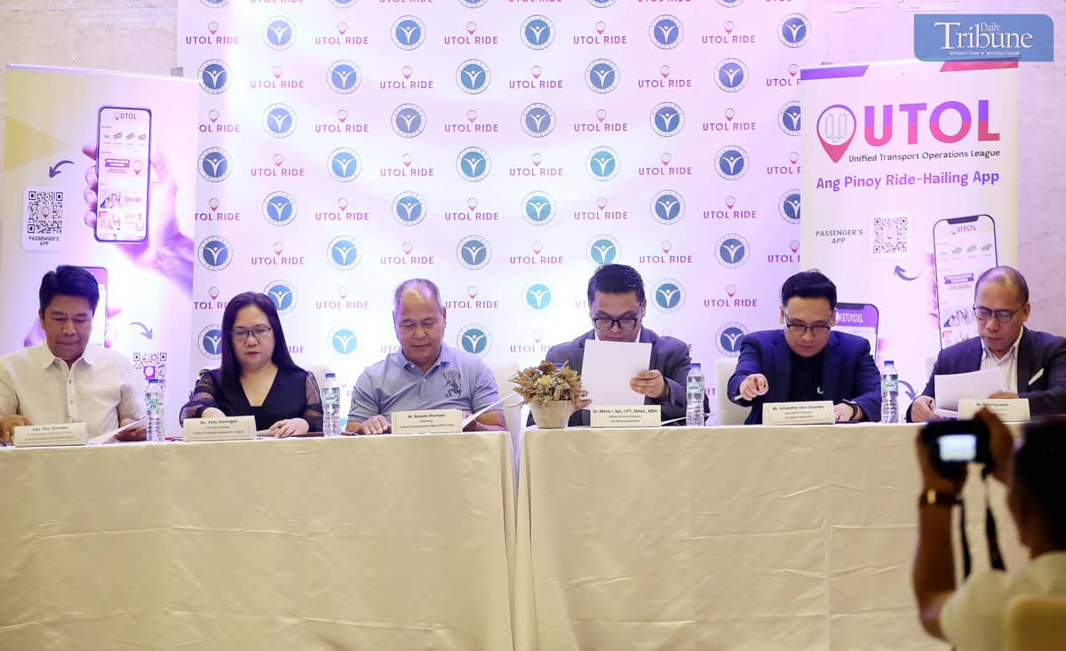 The UTOL Ride-Hailing App signed a partnership contract with Victoria Sports Hotel in Quezon City on Wednesday, 7 May 2025. Pictured during the signing are (from left to right)
Unified Transportation Operation League Director and Legal Head Atty. Orly Ocampo, GM Sally Maningas, Chairman Rolando Maningas, Group General Manager of VS Hotel Corporation Dr. Mario Isic, Operations Manager Kristoffer Hart Ocampo, and Group Finance Head Gerry Dacumos.