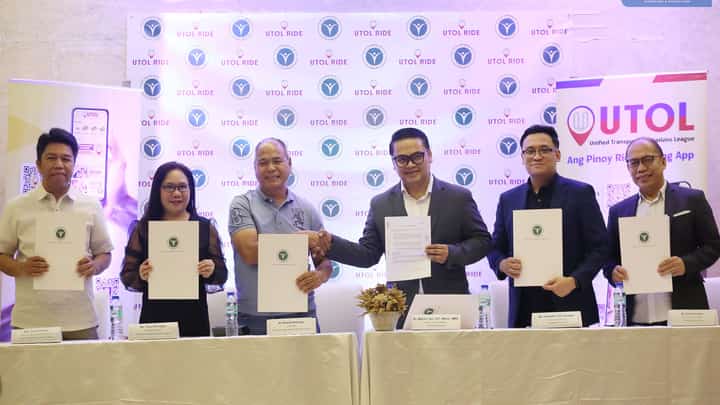 The UTOL Ride-Hailing App signed a partnership contract with Victoria Sports Hotel in Quezon City on Wednesday, 7 May 2025. Pictured during the signing are (from left to right)
Unified Transportation Operation League Director and Legal Head Atty. Orly Ocampo, GM Sally Maningas, Chairman Rolando Maningas, Group General Manager of VS Hotel Corporation Dr. Mario Isic, Operations Manager Kristoffer Hart Ocampo, and Group Finance Head Gerry Dacumos.