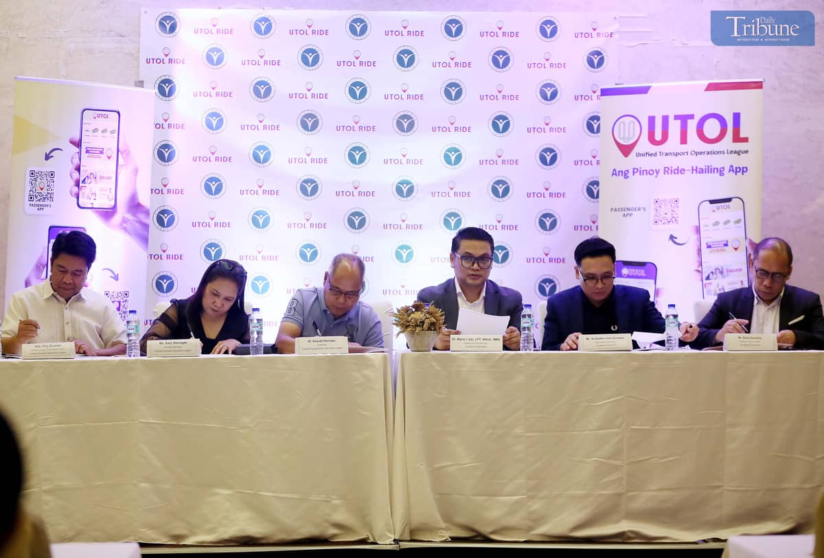 The UTOL Ride-Hailing App signed a partnership contract with Victoria Sports Hotel in Quezon City on Wednesday, 7 May 2025. Pictured during the signing are (from left to right)
Unified Transportation Operation League Director and Legal Head Atty. Orly Ocampo, GM Sally Maningas, Chairman Rolando Maningas, Group General Manager of VS Hotel Corporation Dr. Mario Isic, Operations Manager Kristoffer Hart Ocampo, and Group Finance Head Gerry Dacumos.