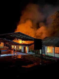 Voting center in Abra town catches fire