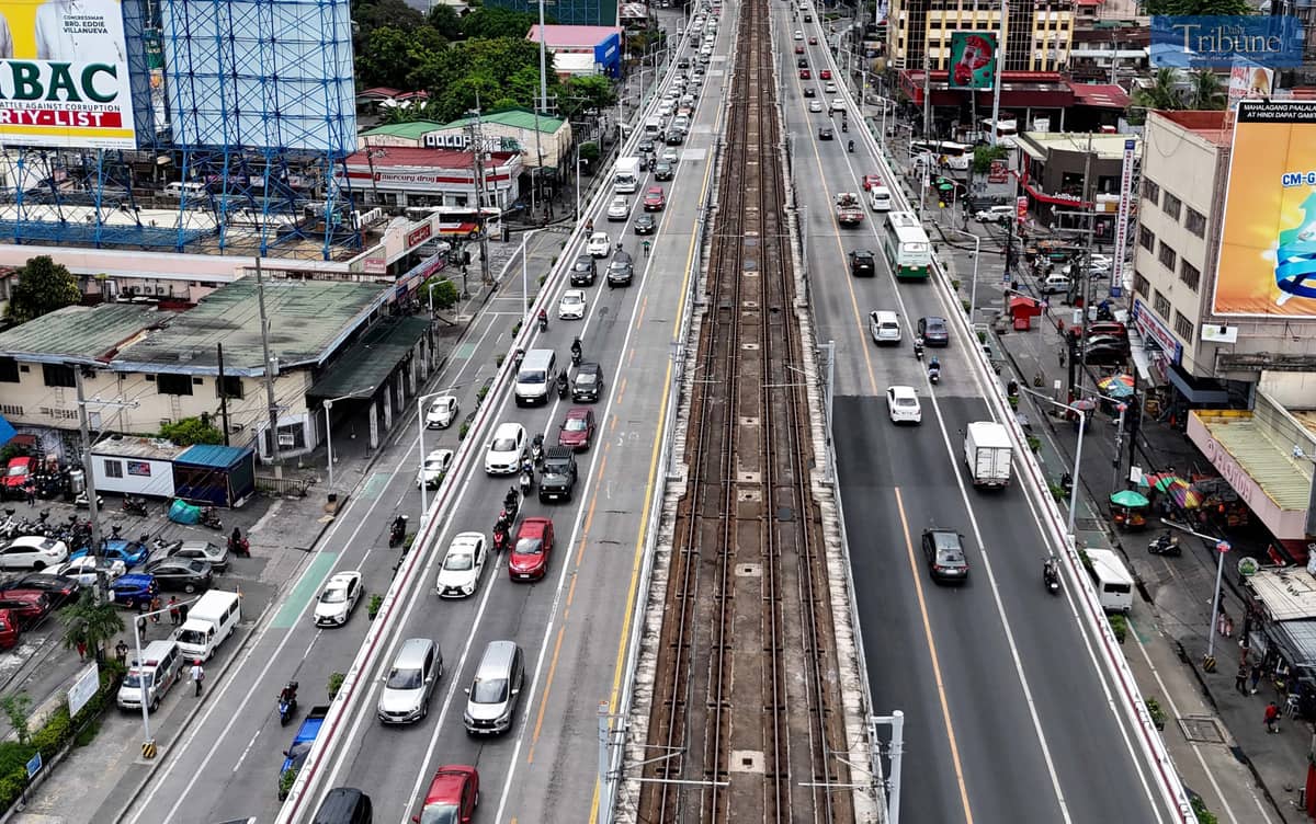 Motorists travel along EDSA North and Southbound in Quezon City on Thursday, 8 May 2025. According to the Philippine Statistics Authority (PSA), 2023 recorded the highest number of fatalities due to road traffic accidents.