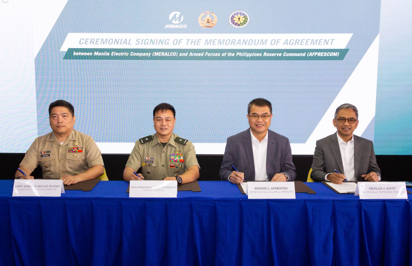 Meralco, AFP Reserves join forces to boost disaster response