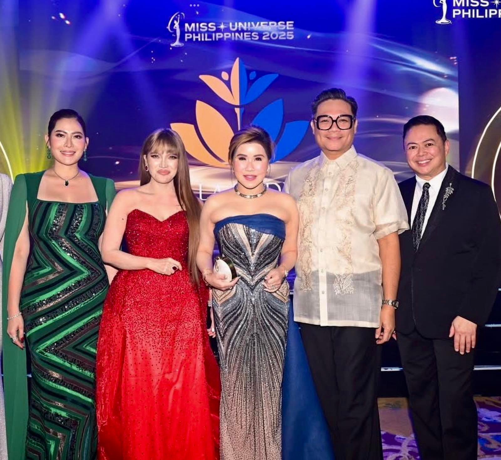 Crystal Jacinto, Miss Universe Philippines-vice president for Global and National Search; Mags Cue, vice president for Global Partnerships at the Miss Universe Organization; Olivia Quido Co, MUPH president; Jonas Gaffud and Miss Universe Philippines executive vice president Voltaire Tayag.