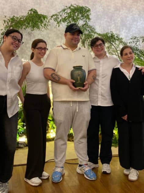 The ashes of the Filipino actor and director Ricky Davao, 63, who passed away after struggling with cancer.