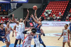 Bong Quinto swished in the game-winning basket as defending champion Meralco ends a three-game skid with a 105-104 squeaker over NorthPort in the PBA Philippine Cup.