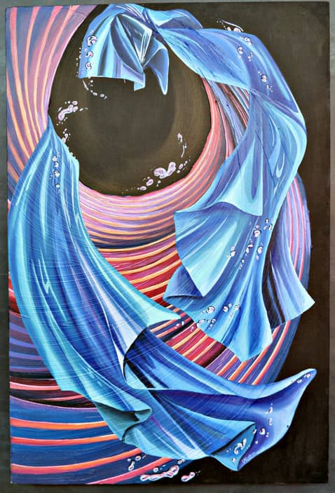‘SUNSET Mood,’ acrylic on canvas,
3 x 2 ft, 2025.