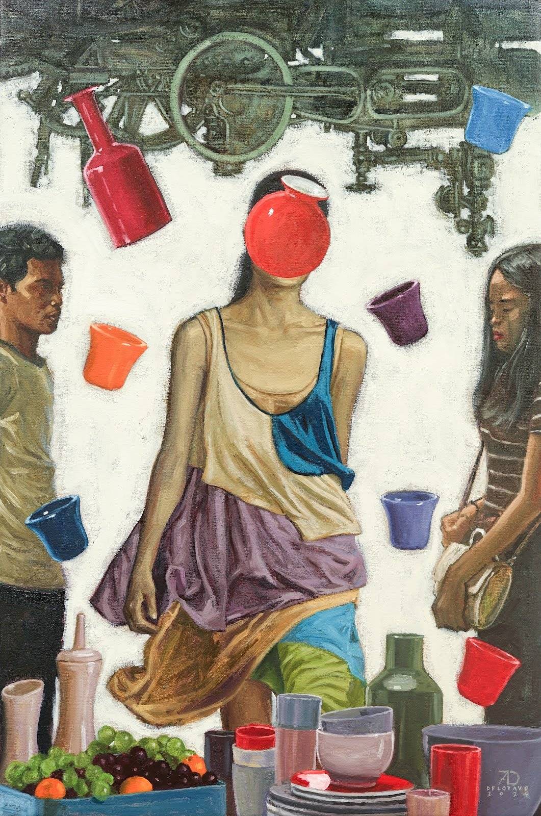 ‘Rampa’ (oil on canvas, 36 by 24 inches, 2024) by Antipas Delotavo.