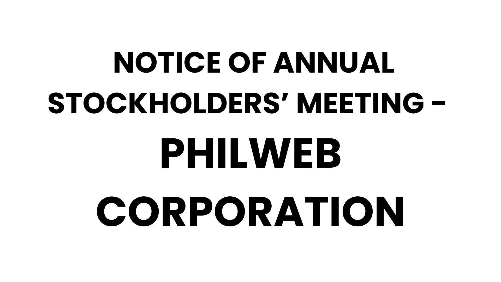 PHILWEB CORPORATION