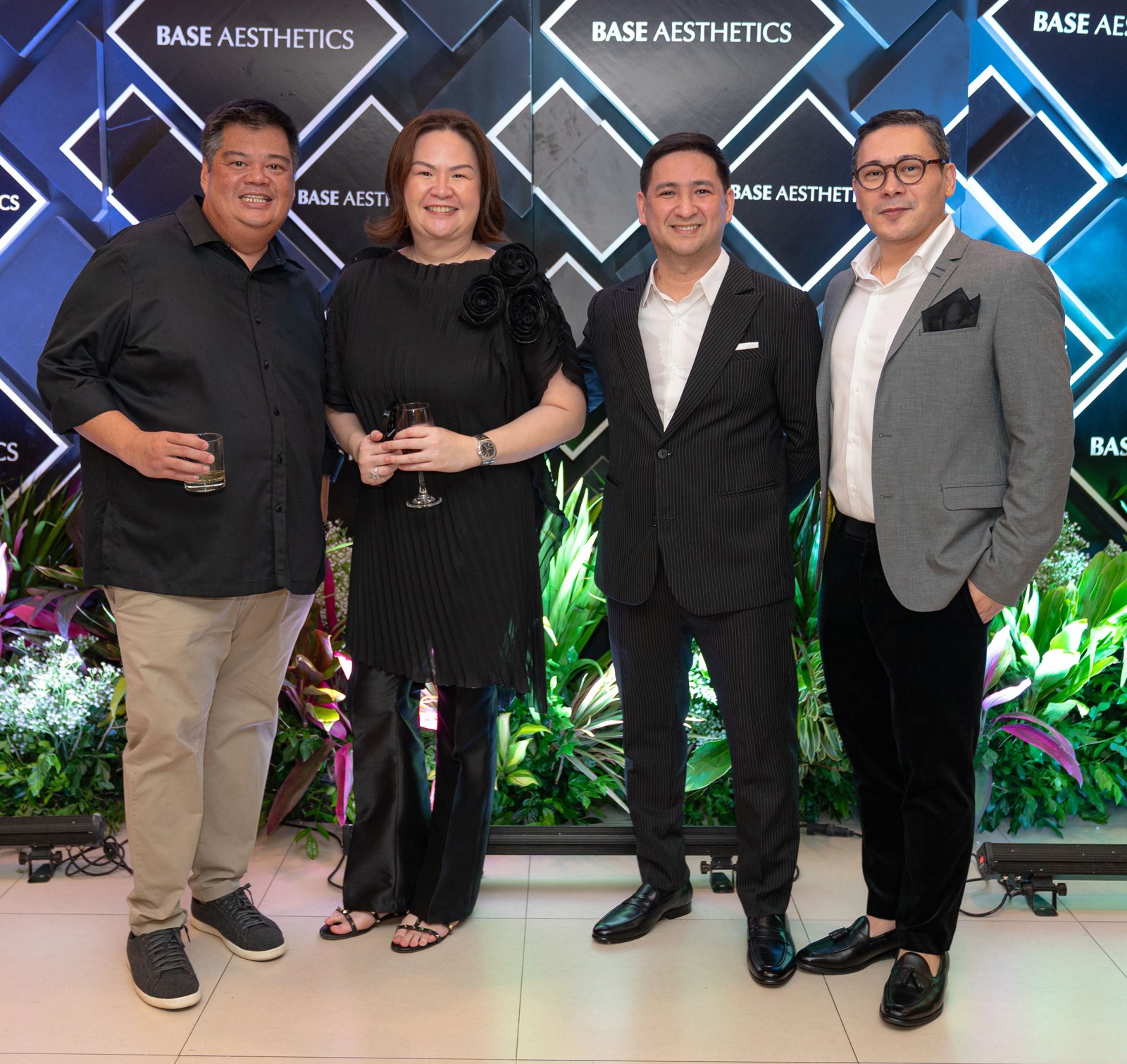 Dr. Fremont Base (third from left) with business partners Ryan Alegre, and Christie Chua Tan and Paolo del Rosario.