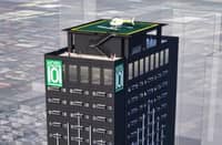 A rendering of the upcoming Hotel101-Roxas Boulevard, a 34-story landmark project by DoubleDragon set to become the largest hotel along Roxas Boulevard with 700 rooms, premium amenities, and a rooftop helipad.