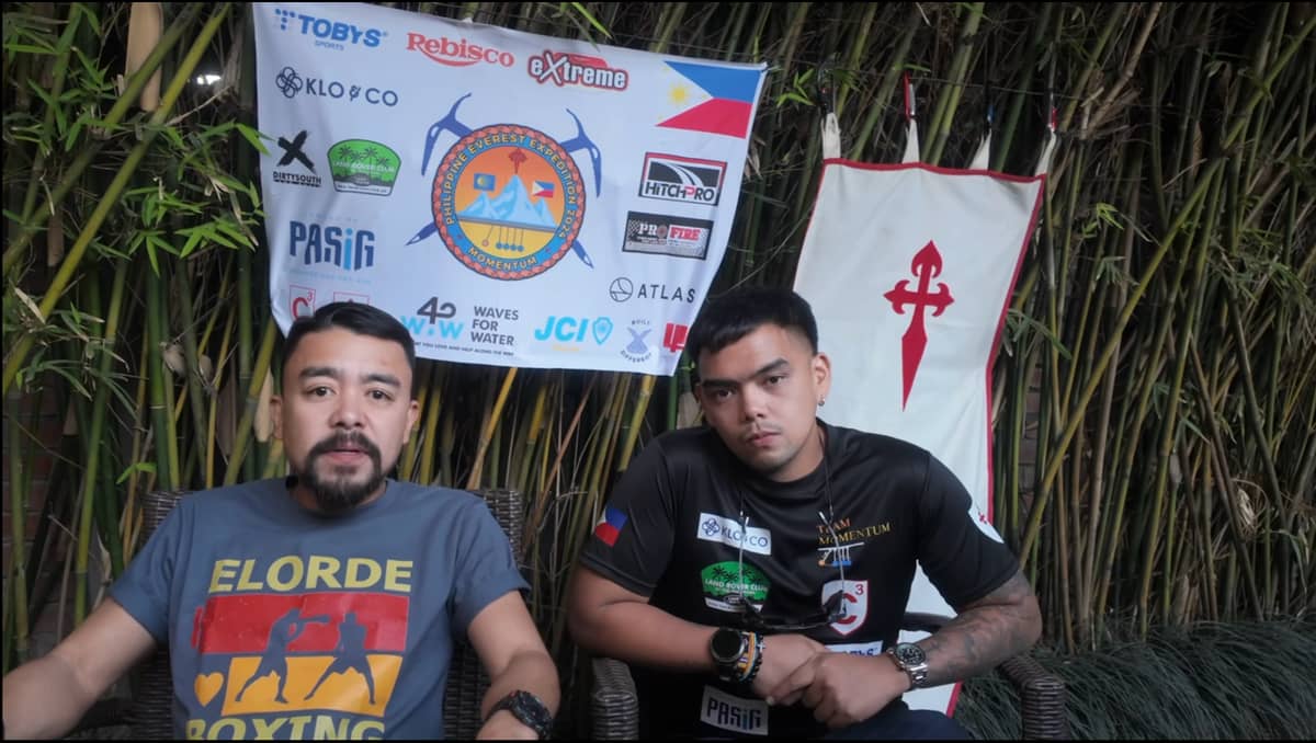Screengrab from a video titled, "Why we climb," with Engineer Santiago and Karl Miguel Santiago.