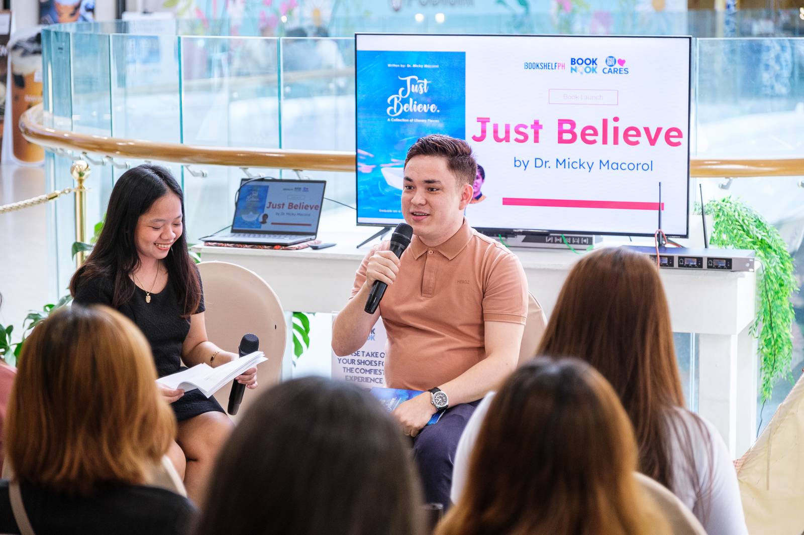 Dr. Micky Macorol shares insights from his newly launched book “Just Believe” in an intimate discussion and signing event at Book Nook, hosted in partnership with BookShelfPH.