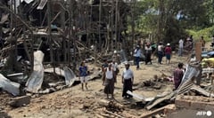 Myanmar rebels bombard junta base with drones