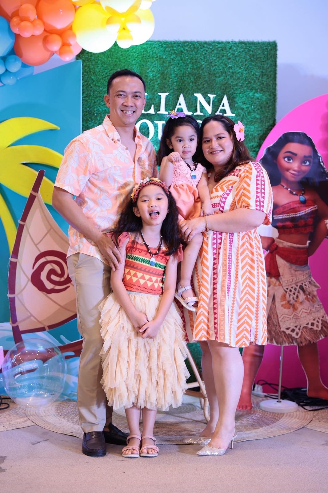 Family is where the heart is: Enrique with wife Justine Cuisia Moran and kids lizzie and Lana.