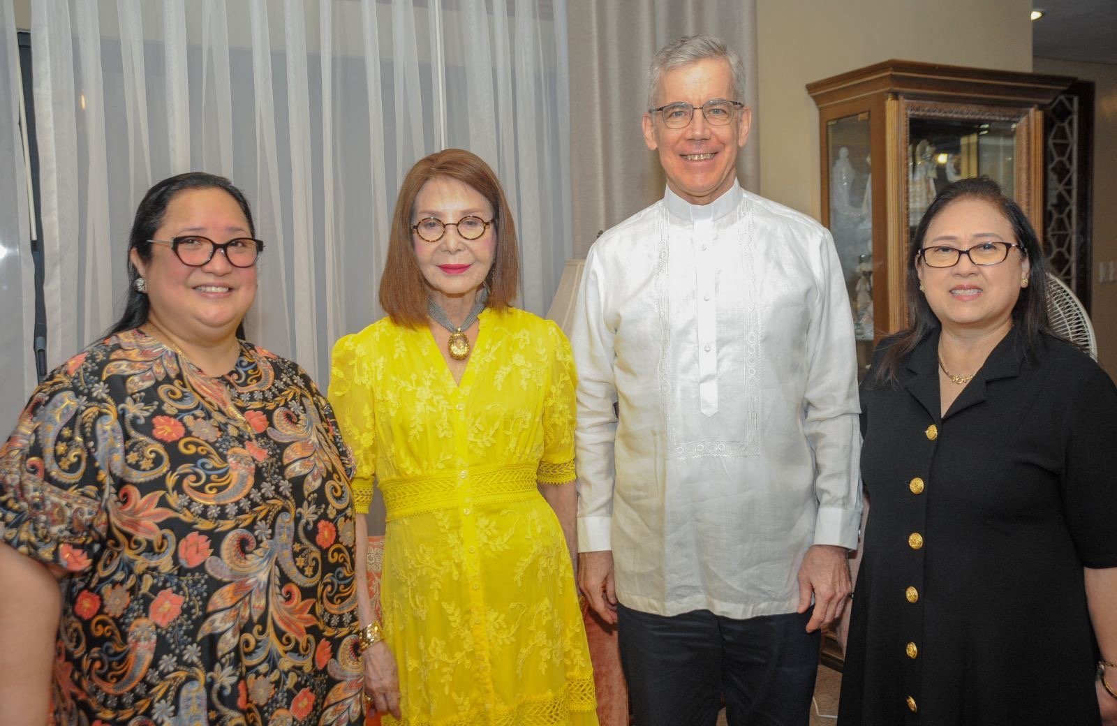 Bambi Javelosa, Honorary Consul Helen Ong, Papal Nuncio Arch Brown and Baby Hidalgo.