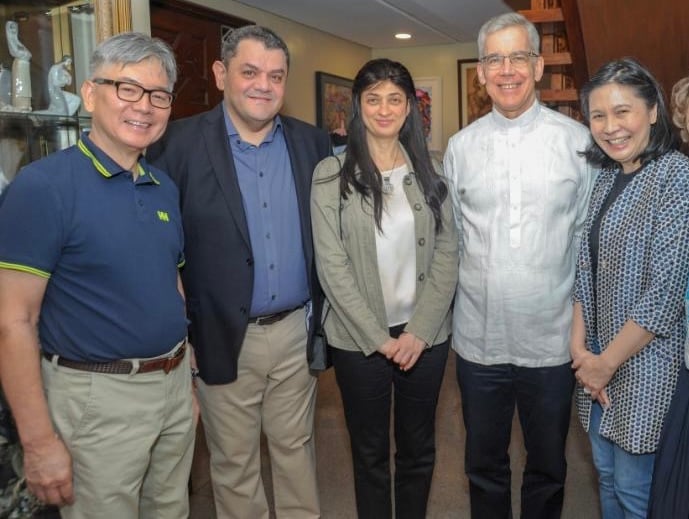 Atty. Ed Lizares, Egyptian Ambassador Nader and Madame Nancy Zaki, Papal Nuncio Arch Brown and Danielle Lizares.