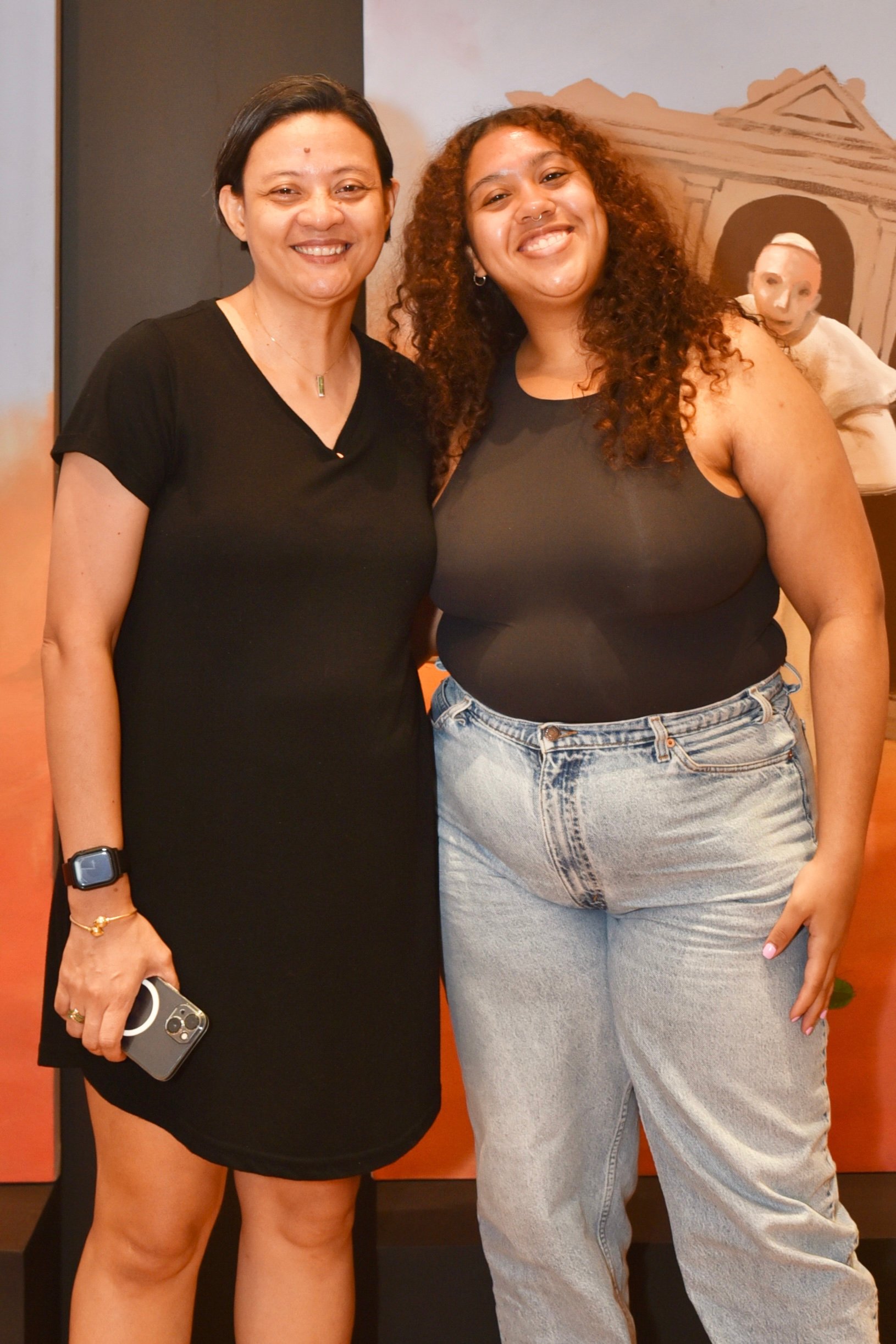 Artist Aze Ong and Abigail Gordon, curatorial fellow at Studio Museum and Museum of Modern Art.