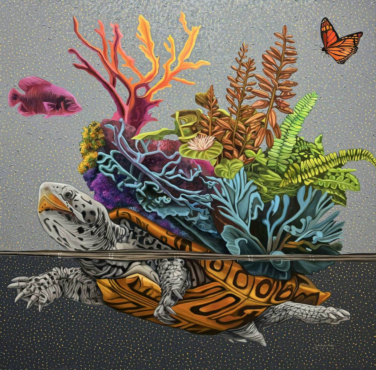 'Everything is Connected to Everything Else,' 48"X60", oil on canvas, 2024.