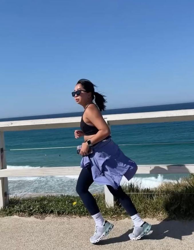DESPITE her busy schedule, Bea aims to run one half marathon a year.