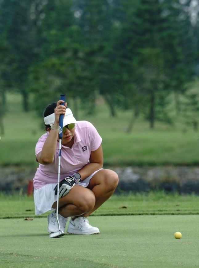 SHE enjoys playing golf, a sport she discovered during the pandemic.