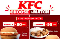 Create your perfect KFC combo with Choose and Match offer